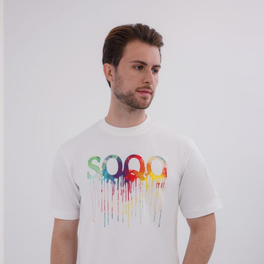 SOQO S-DRIP T-shirt - White